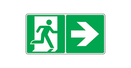 Évacuation à droite