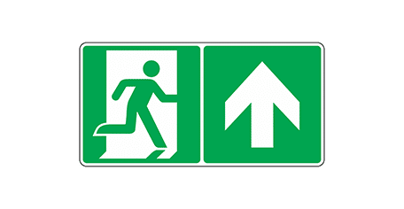 Évacuation tout droit