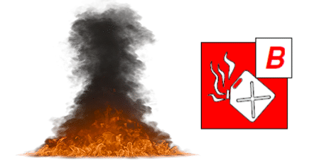 Grand feu à fumée sombre (Type B)